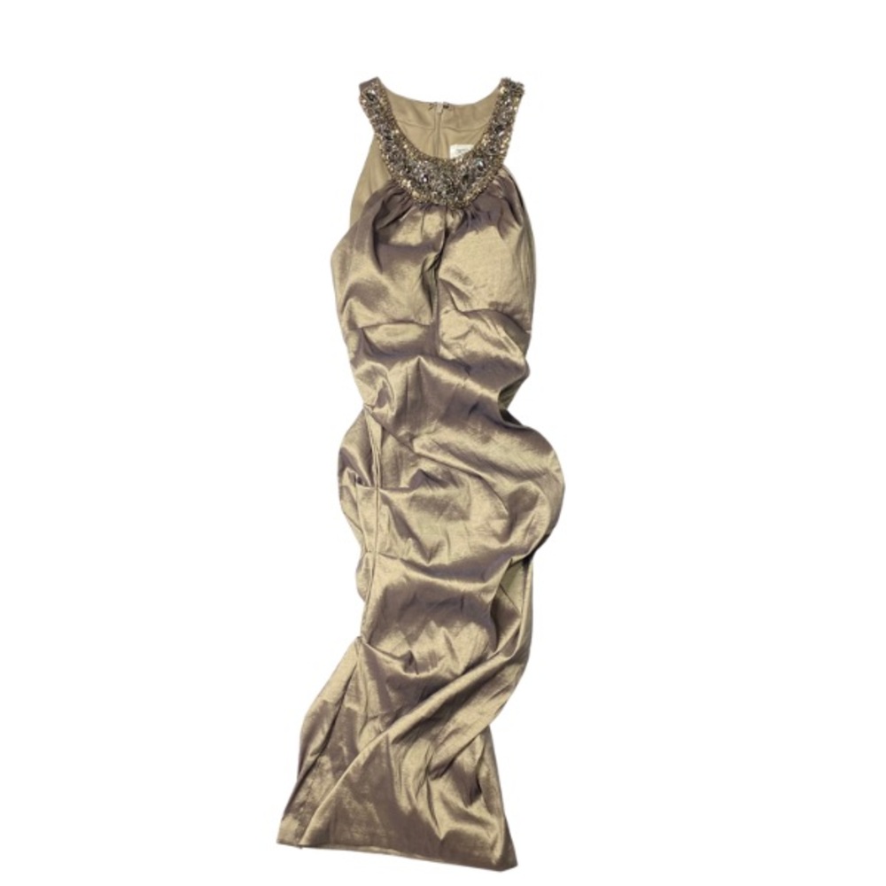Cache Metallic Bronze Ruch w/ Beaded Collar